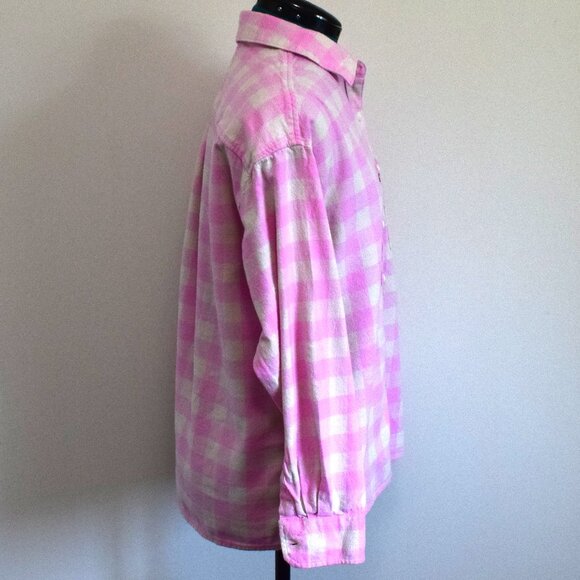 Levi's Hot Pink Davy Gingham Check Flannel Button Down - Picture 3 of 7